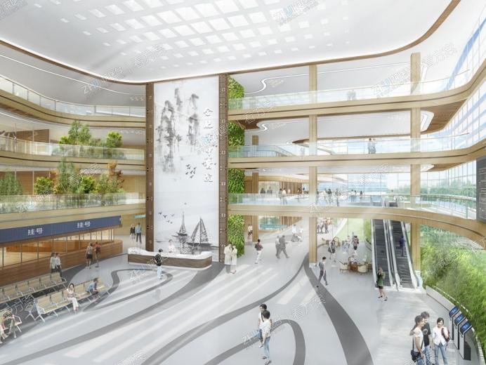 中医院医疗主街效果图
