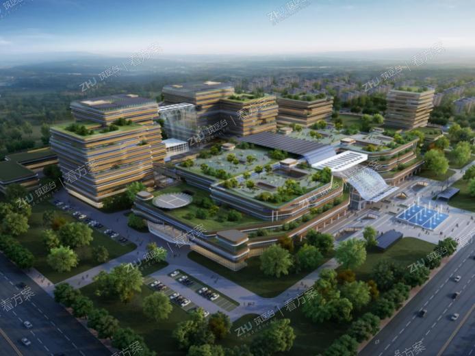 西南侧鸟瞰-效果图