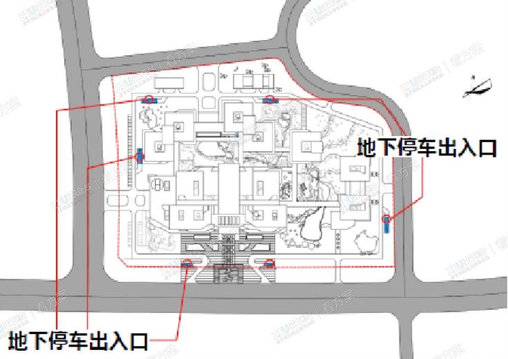 合理布局地下车库出入口，充分利用地下空间停车。
