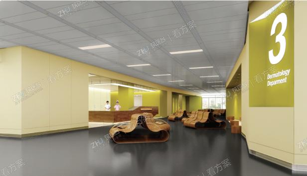 门诊候诊区处在一个相对狭长的空间范围，对边界区域的家具化处理为这个空间延伸出有趣的使用空间。比如在儿科候诊区，除了原设计专门的儿童游戏室外，在紧邻候诊的父母身边设计的这些方便近距离看护的儿童游乐角可以