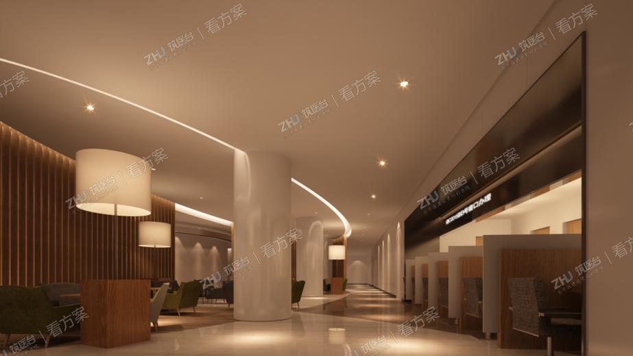 走廊
选用高明度、低纯度的暖色系,在视觉上也能使走廊变宽，甚至可以在走廊的墙面上进行暖色调的画面装饰，增加走廊的趣味性，这样一来，在走廊里候诊的患者和家属会更加安心、愉悦。