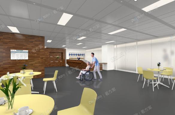 病人家属等候区
统一设置在与内部医护廊道相邻的区域，便于家属与医护的对话需求。
木质的地板和红砖的家居墙让室内充满温馨，而白色玻璃背后的服务带和会谈室更勾画出手术的洁净和理性精神。