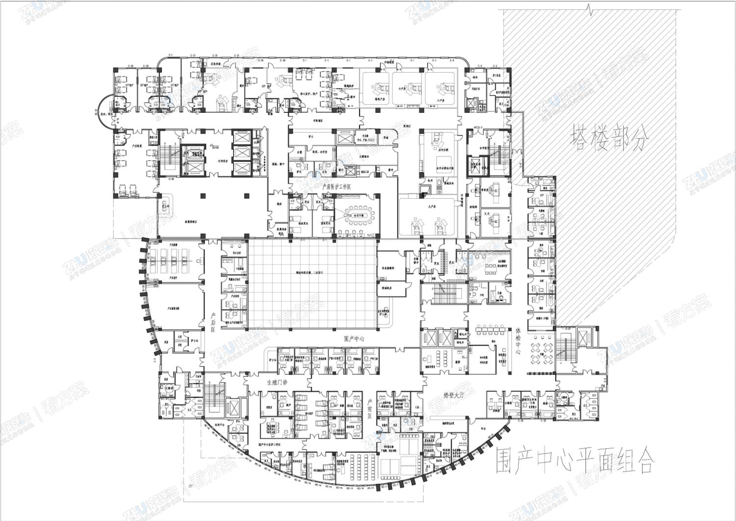 妇女保健中心平面组合