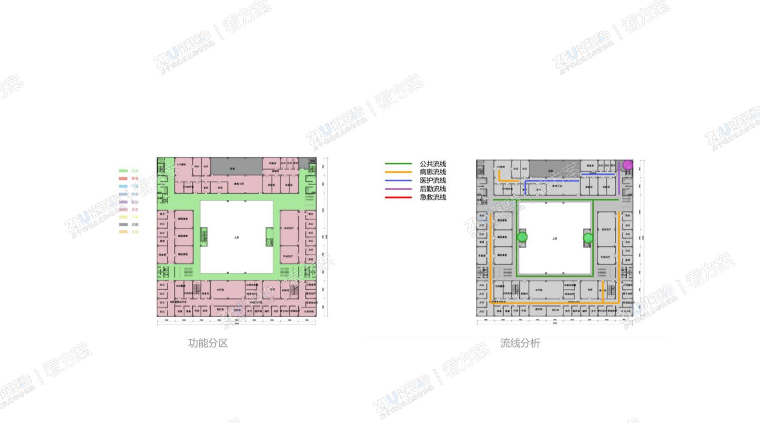三层平面图及流线
