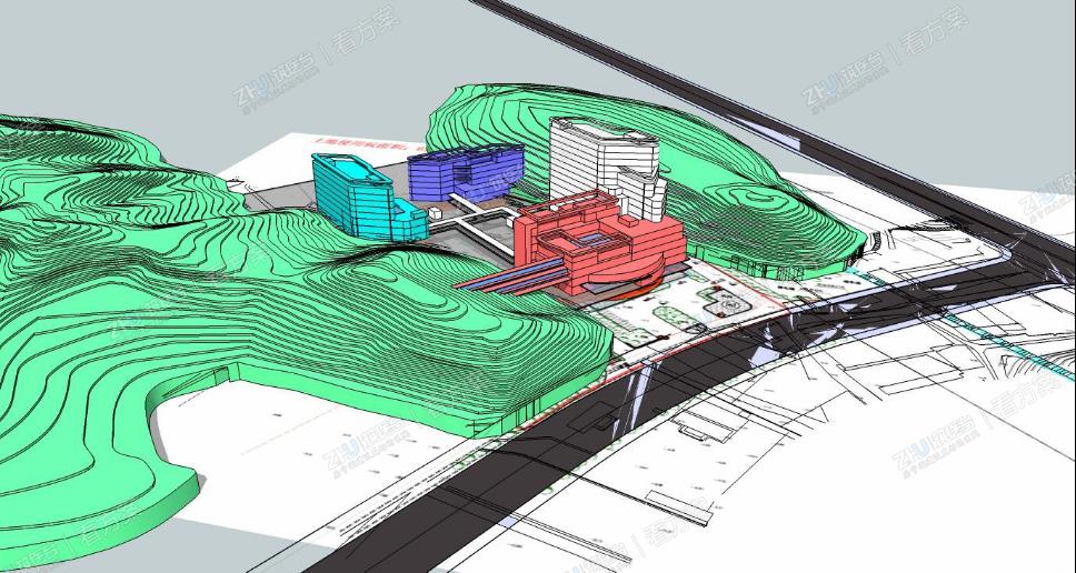 对于“山谷般”的妇保院用地，我们不主张“下挖地 下室”的做法；下挖地下室增加约24万方的土石方，增 加对于山体的破坏，最重要的是还增加了下挖地下室后 的支护工程，增加了对山体的挡护工程投资。