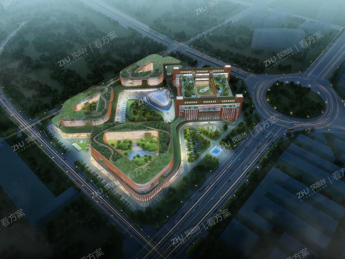 鸟瞰图
立体康复花园，森林中的健康小镇