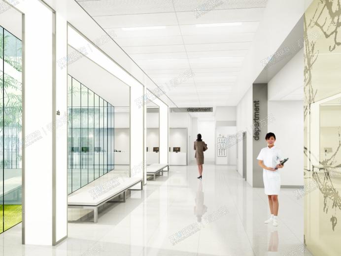 室内门诊主廊道
