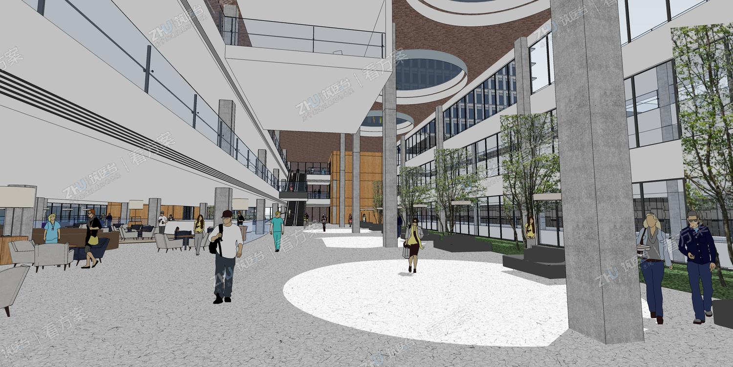 中央办理大厅空间的灵活性
空间灵活的中央办理大厅为患者及家属提供休息等候休闲的空间，为患者带来舒适感受。
