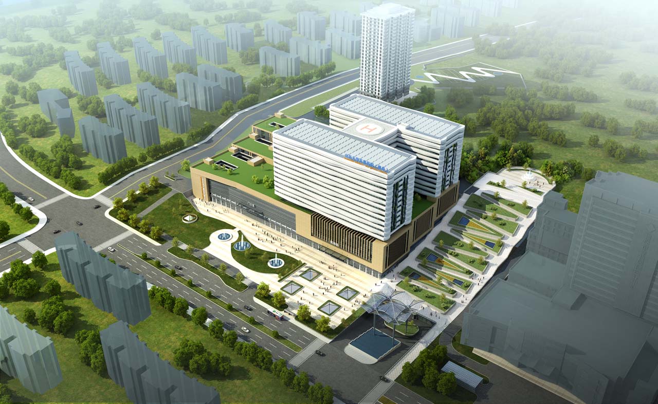 齐鲁医院青岛院区二期鸟瞰图