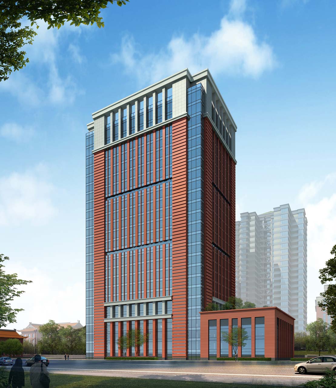 在建的教学科研大楼