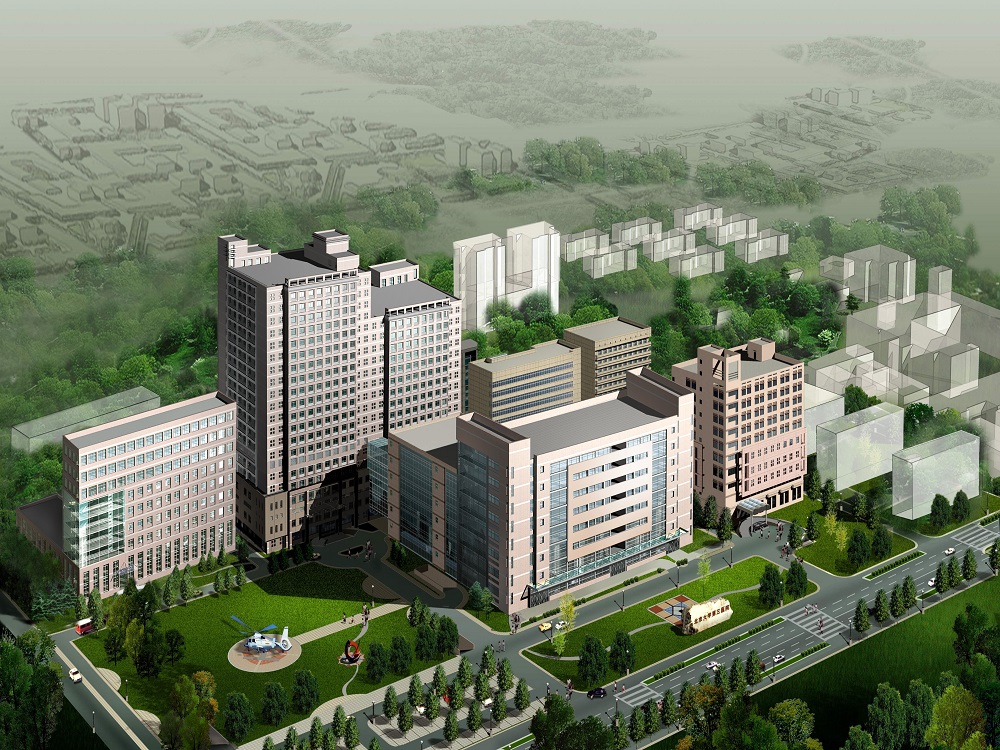 改扩建后的北医三院效果图