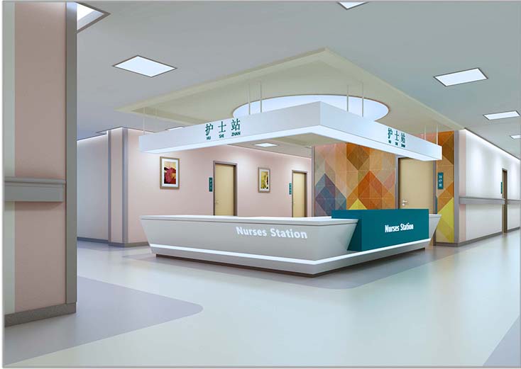 住院部六层护士站效果图