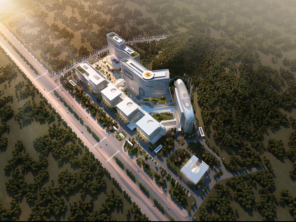 萝岗院区（岭南医院）规划总平面鸟瞰图