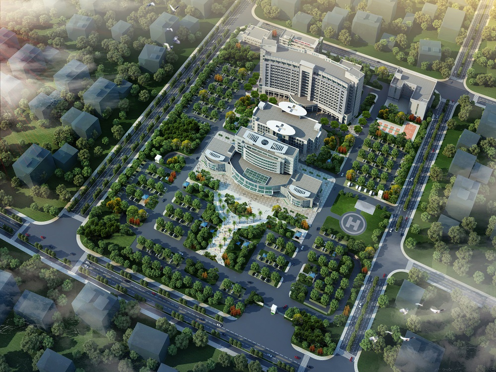 粤东院区（粤东医院）规划总平面鸟瞰图