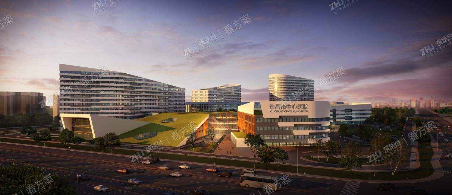 许昌市中心医院新院区正视图