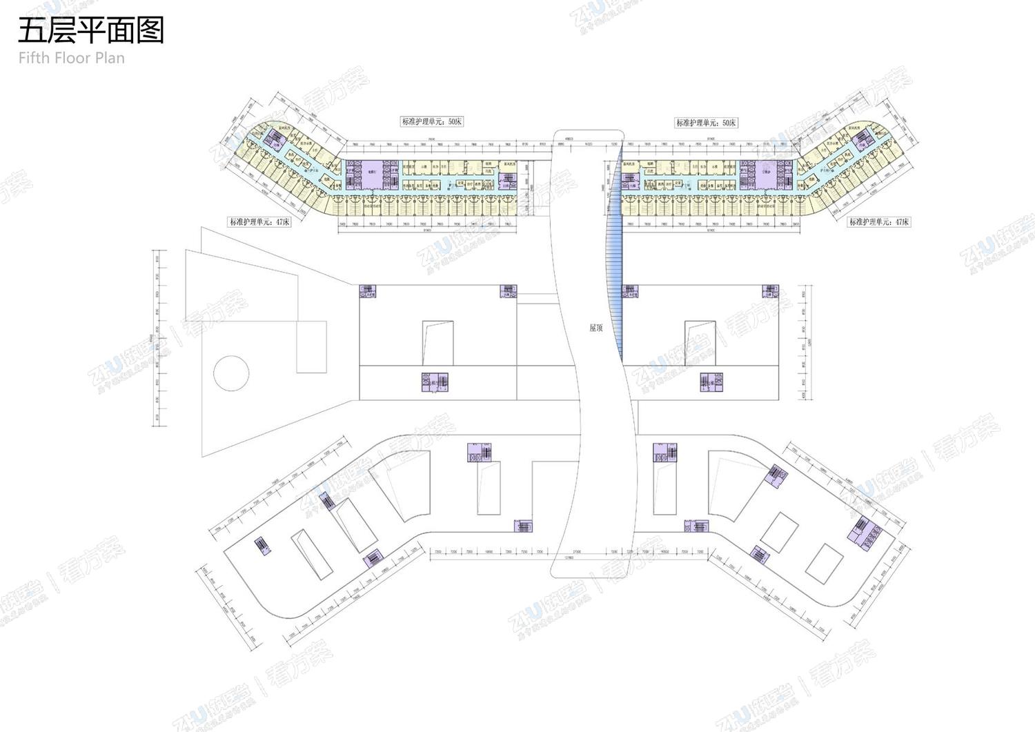 医院五层平面图