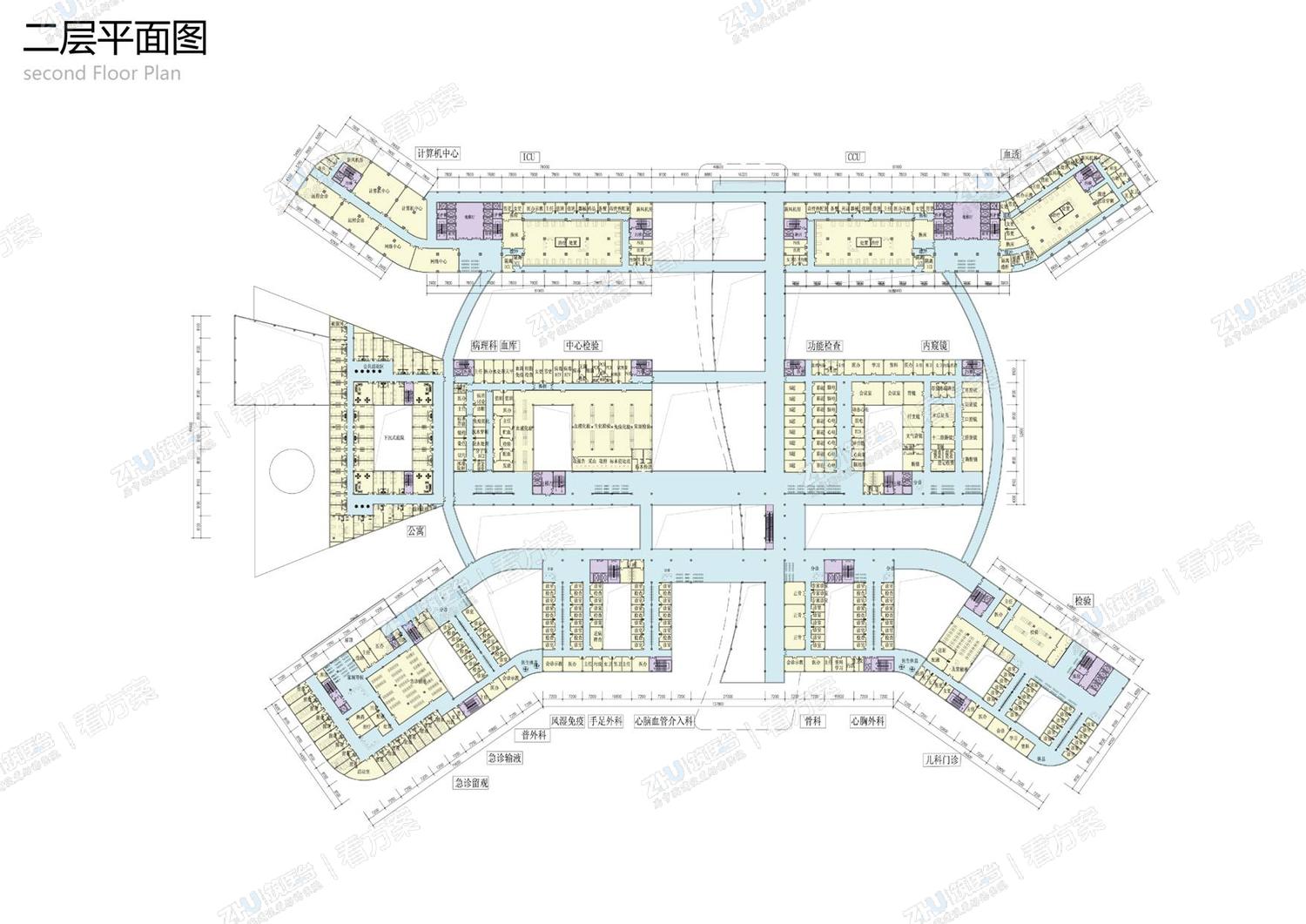 医院二层平面图