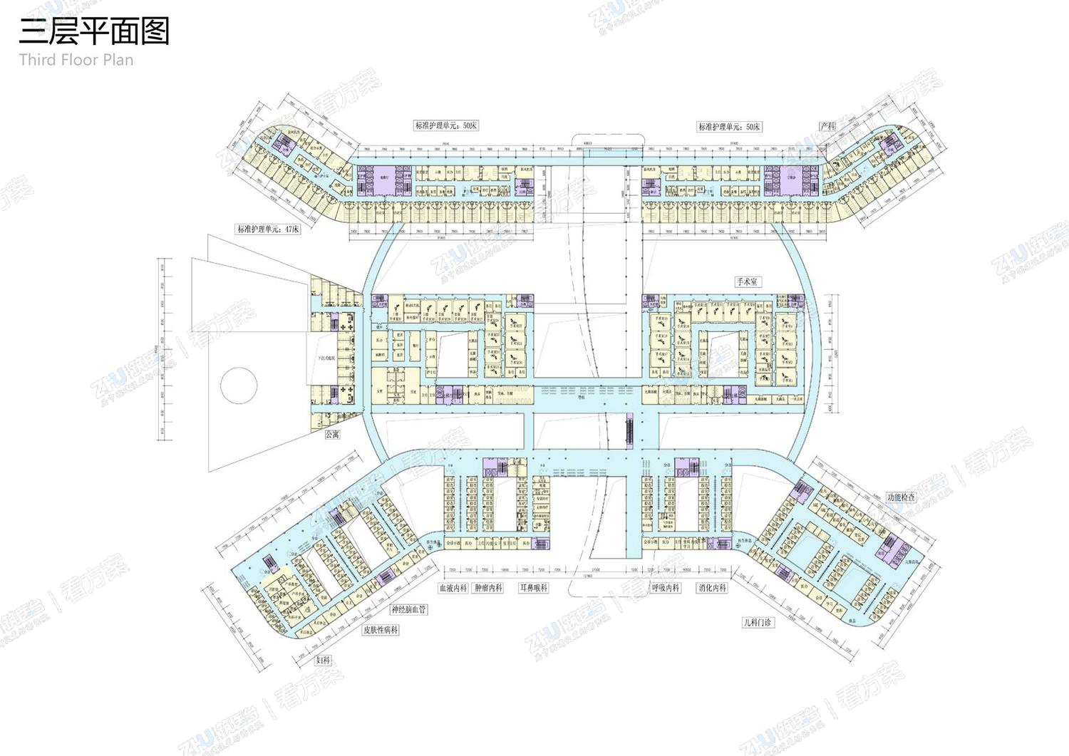 医院三层平面图