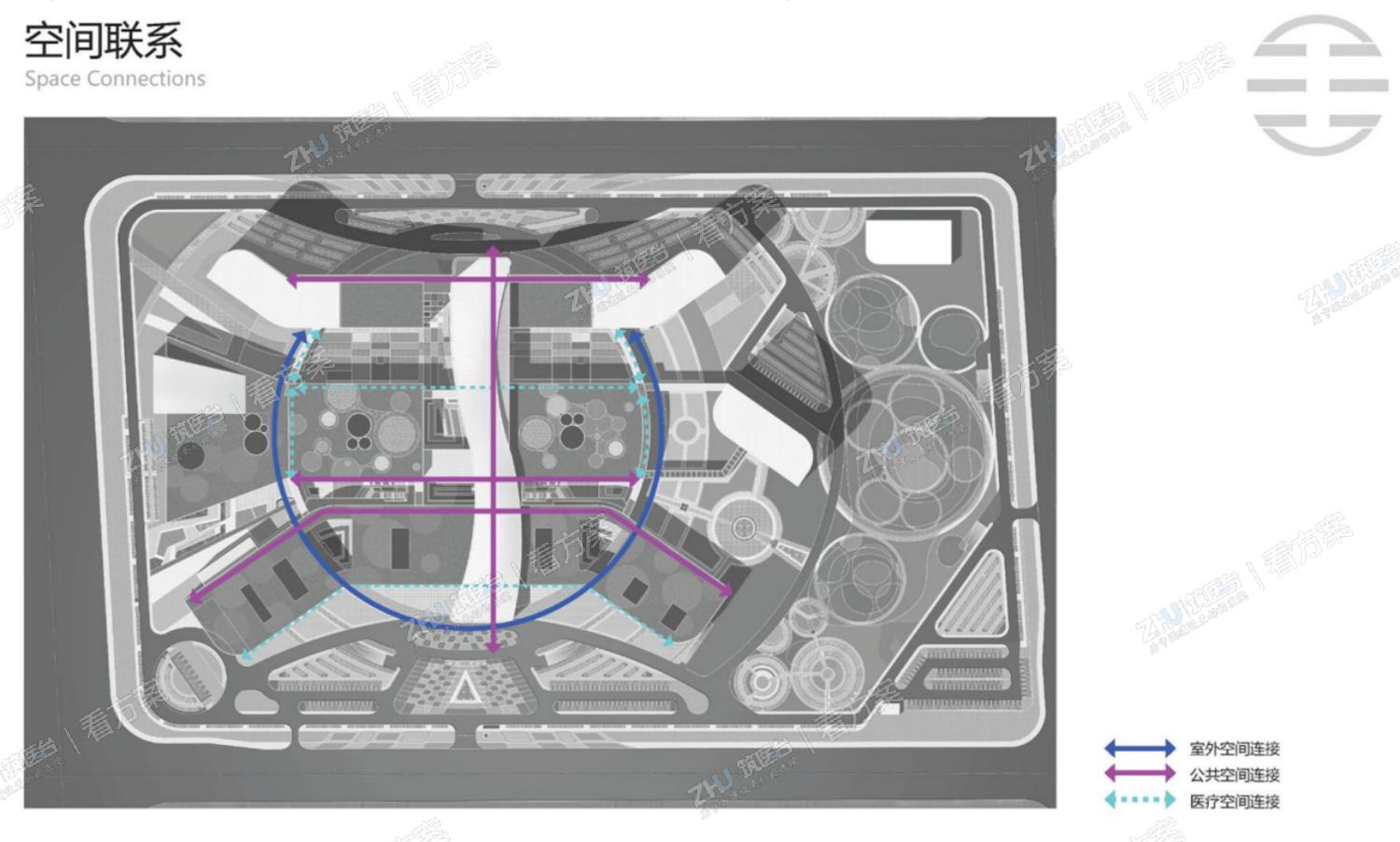 医院各空间联系平面图