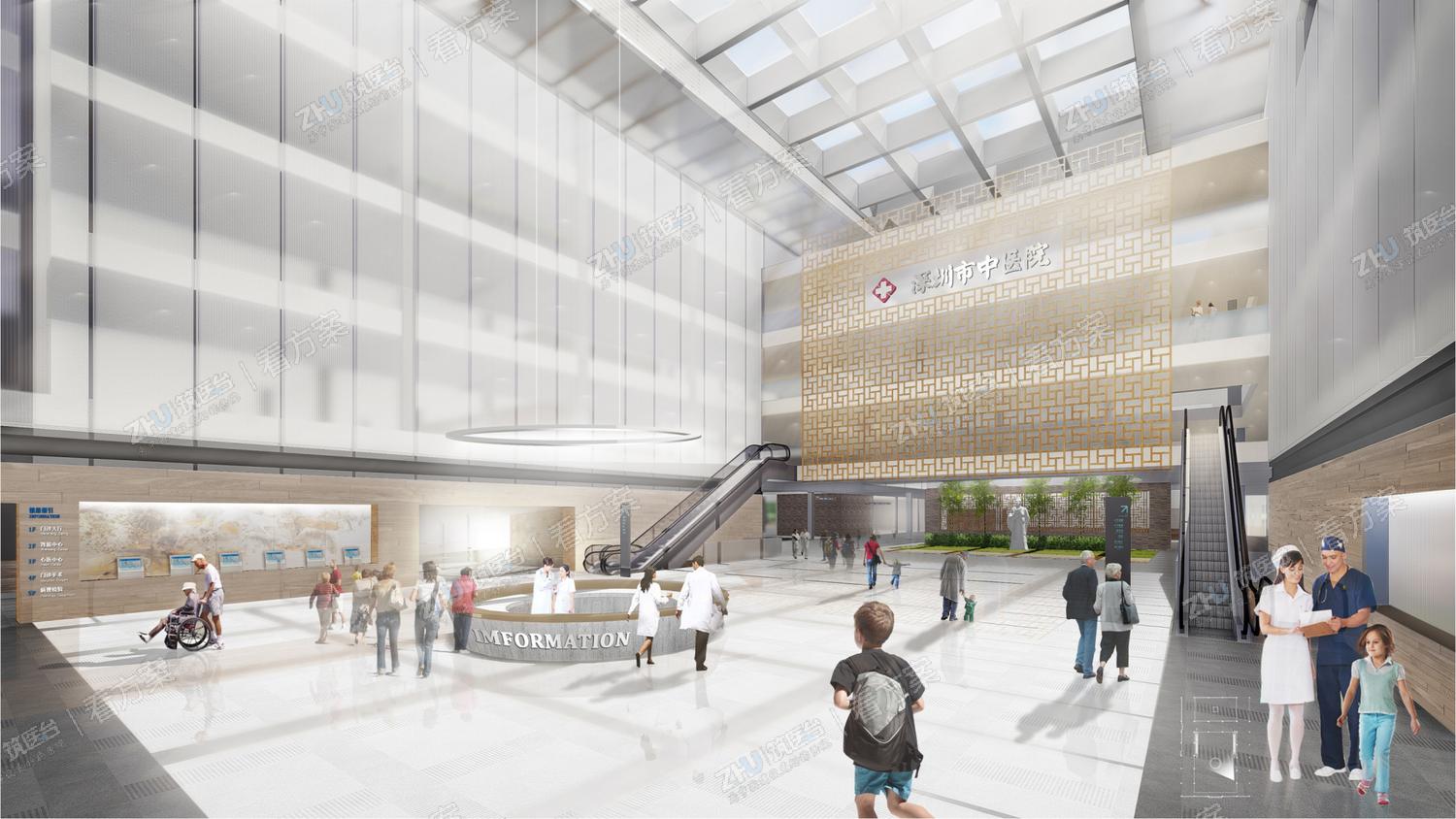 深圳市中医院光明院区大厅效果图

