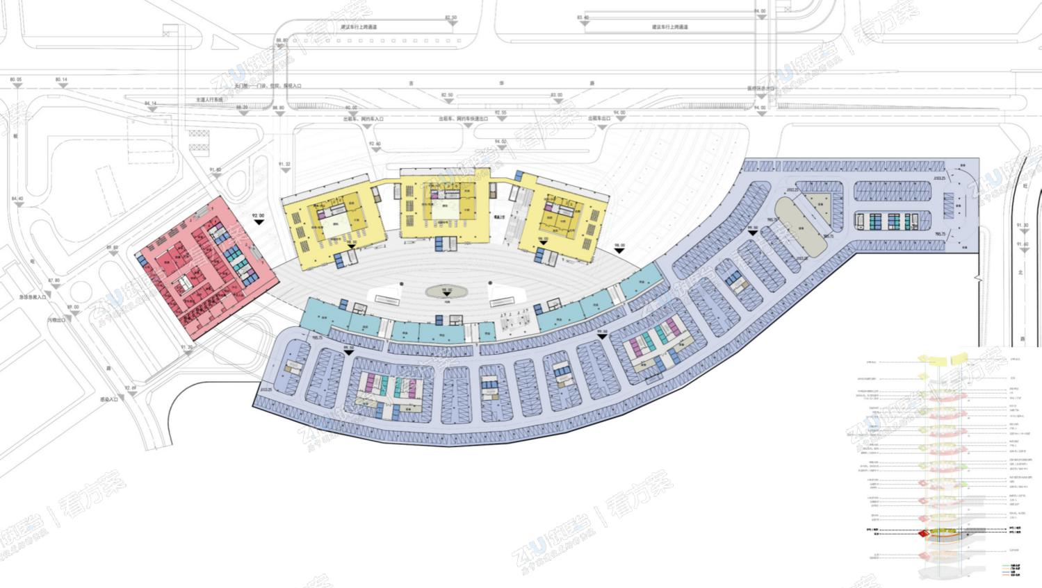 医院一层平面98米标高平面图
