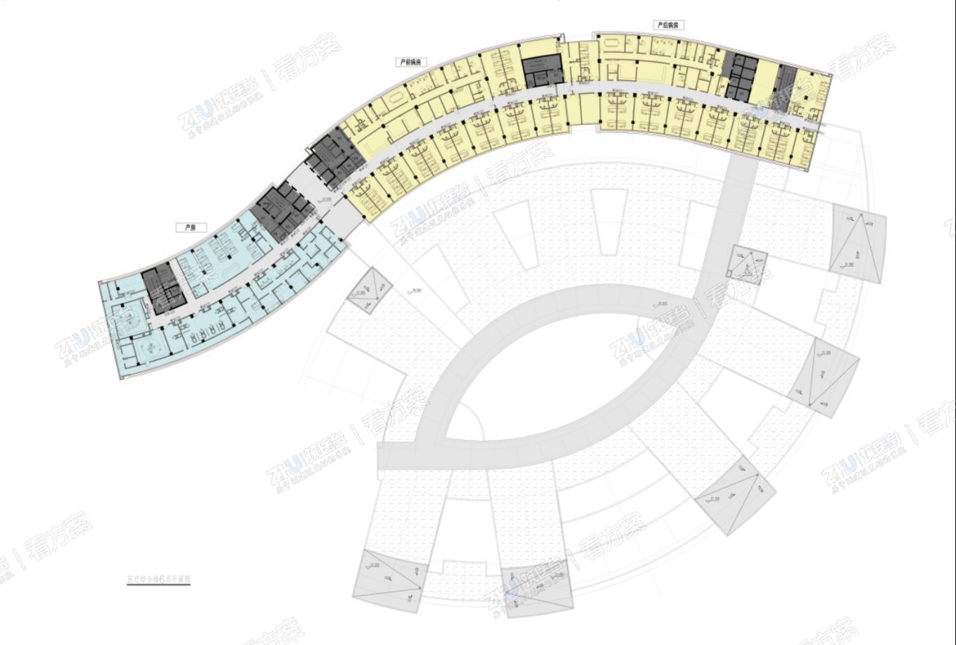 医疗综合楼六层平面图