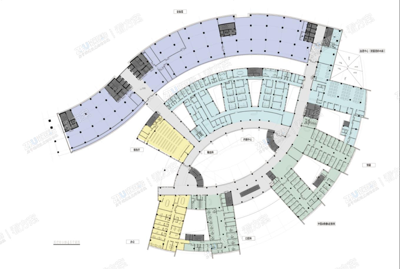 医疗综合楼五层平面图