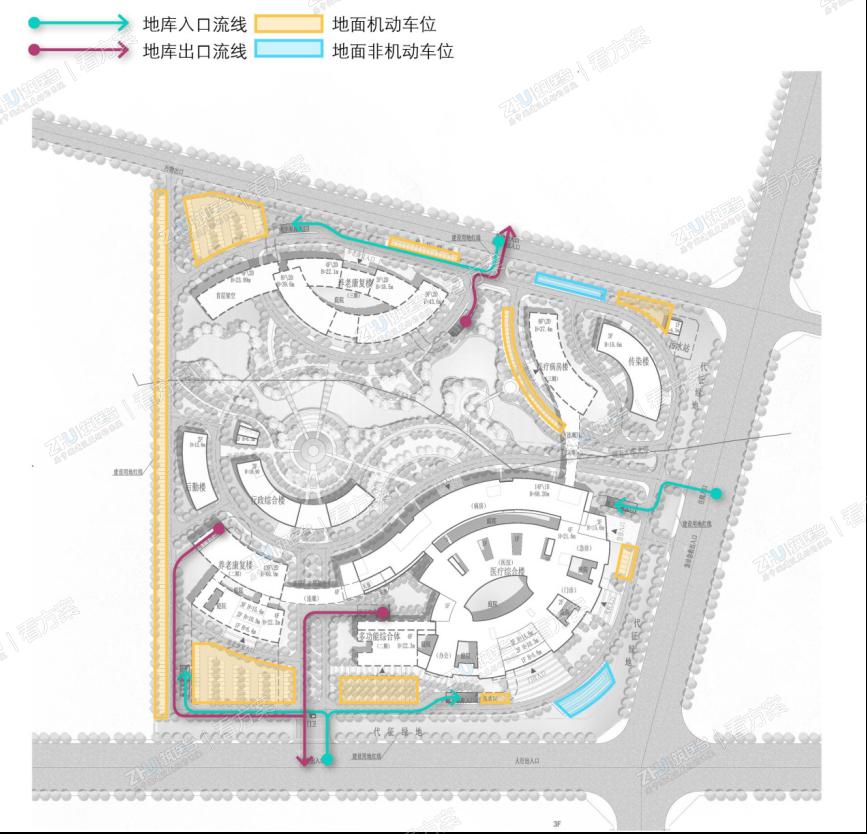 医院停车流线分析图
