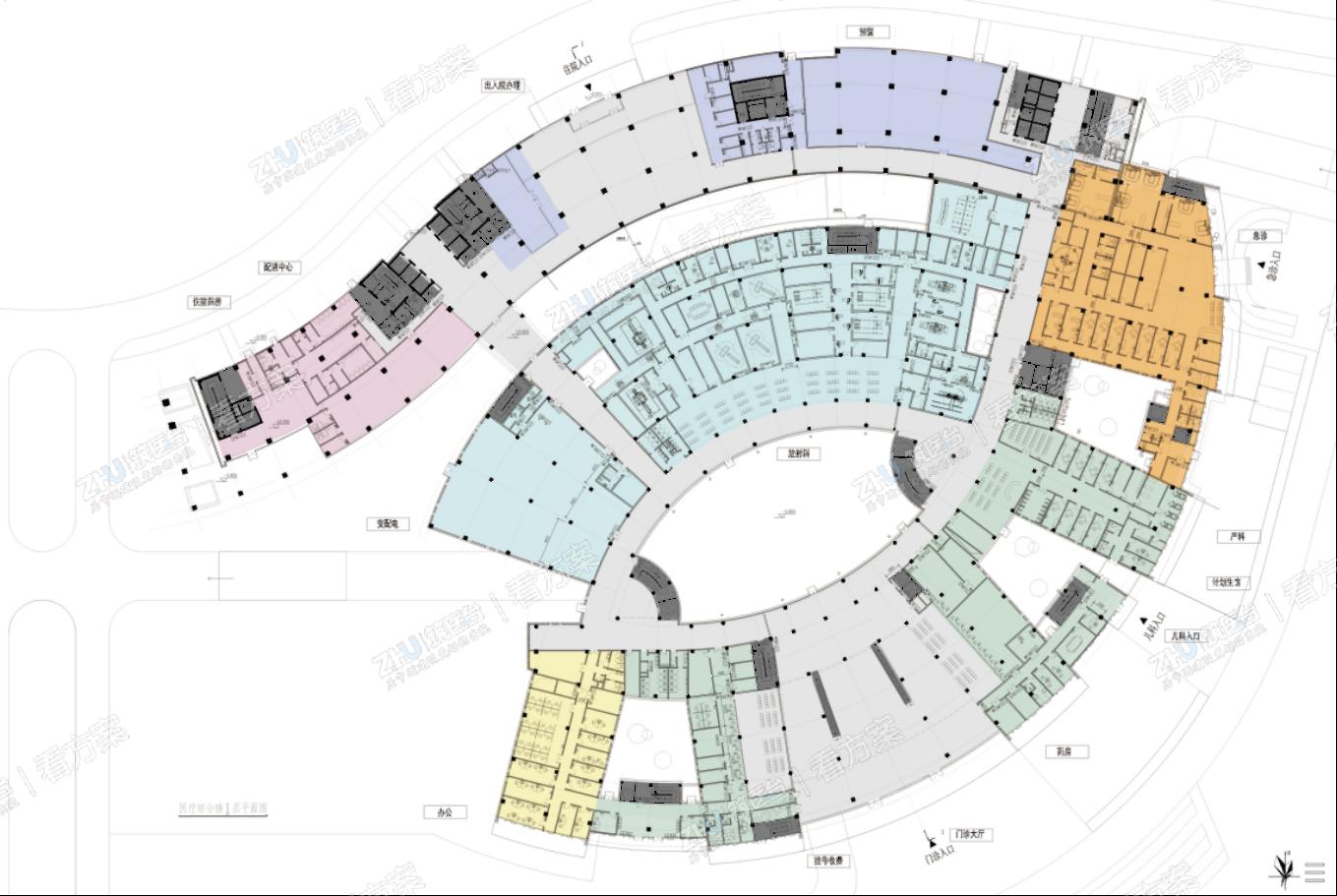 医疗综合楼首层平面图
