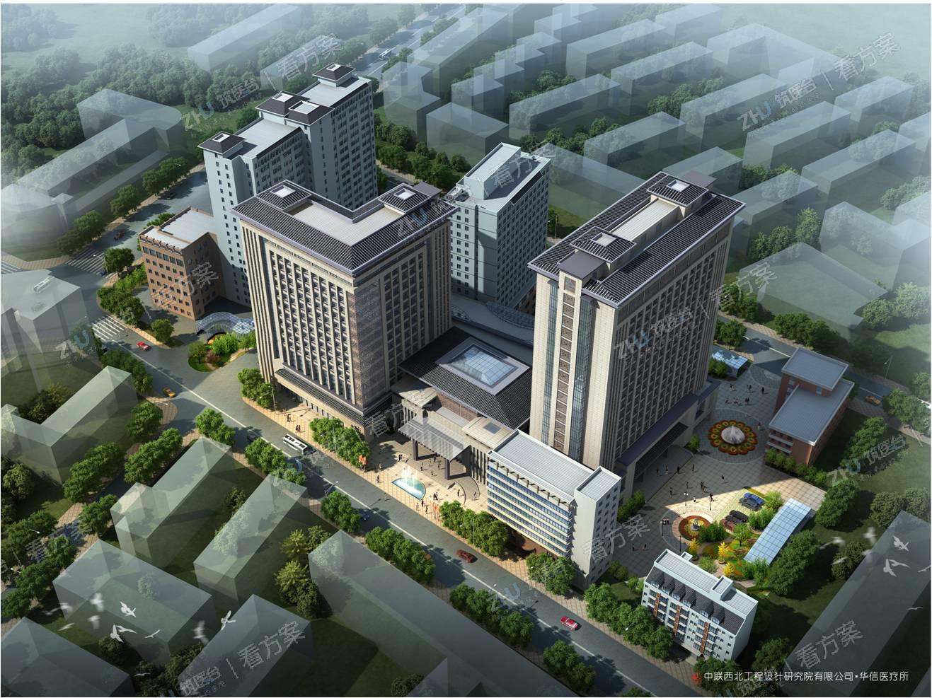 安康市中医医院鸟瞰图一