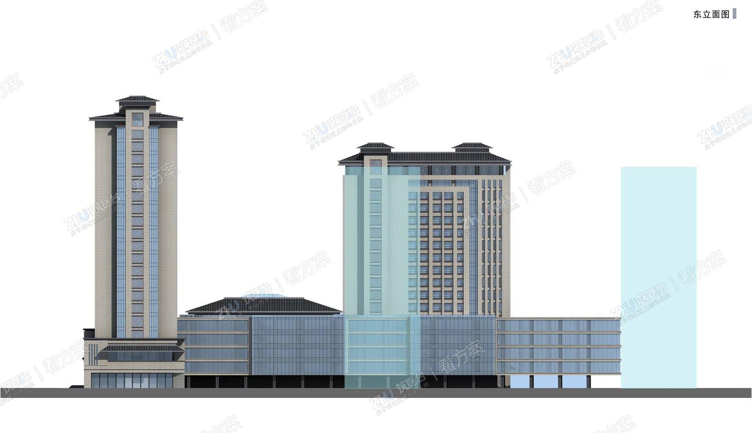 安康市中医医院东立面图
