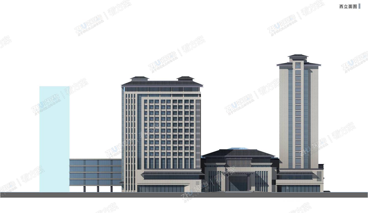 安康市中医医院西立面图
