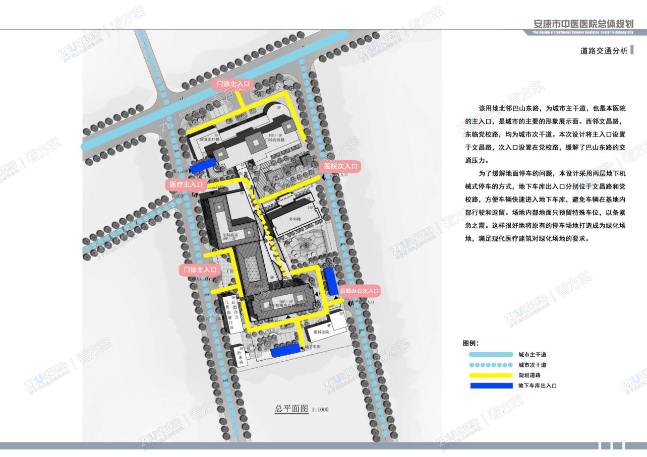 医院道路交通分析图
