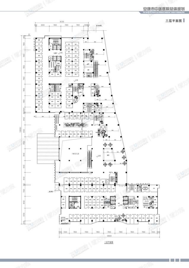 医院三层平面图