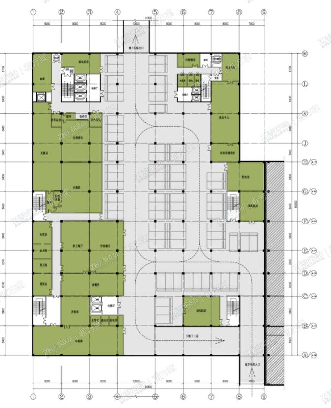 医院地下一层平面图
