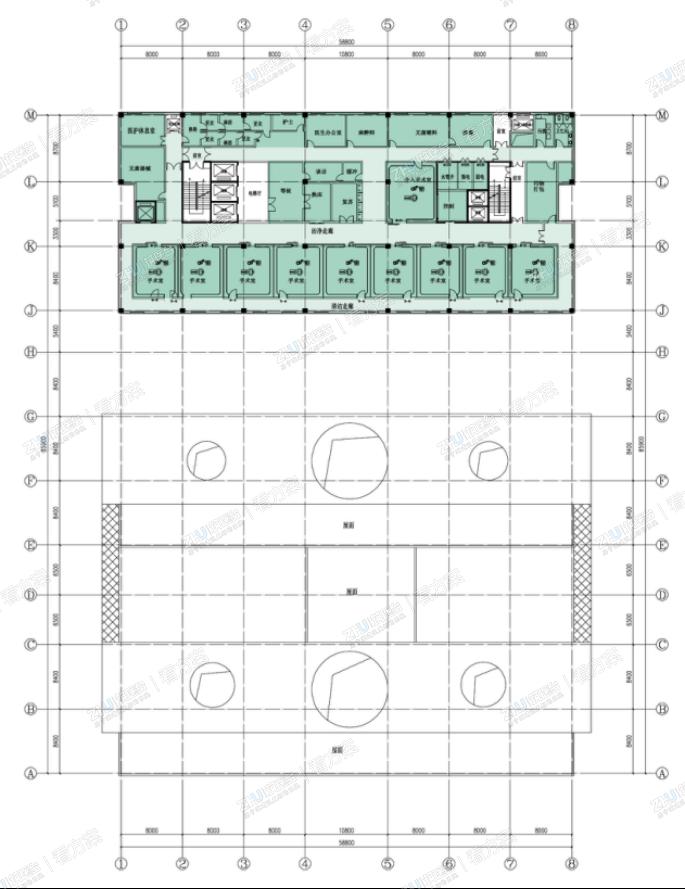 医院四层平面图
