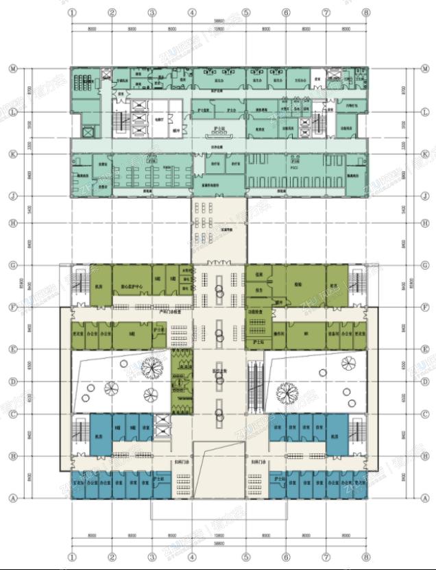 医院三层平面图