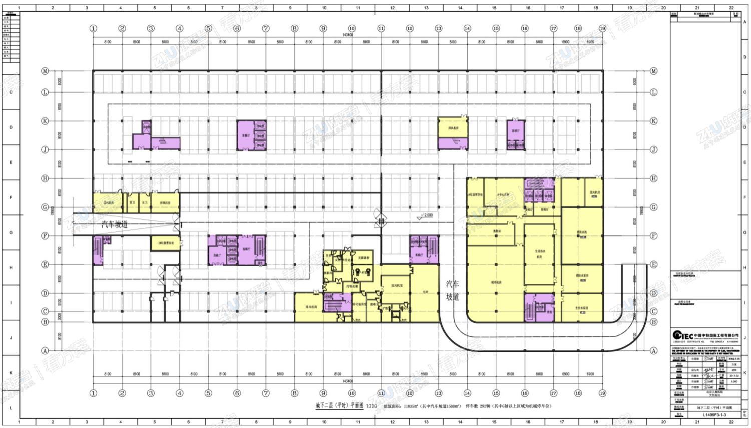 医院地下二层（平时）平面图
