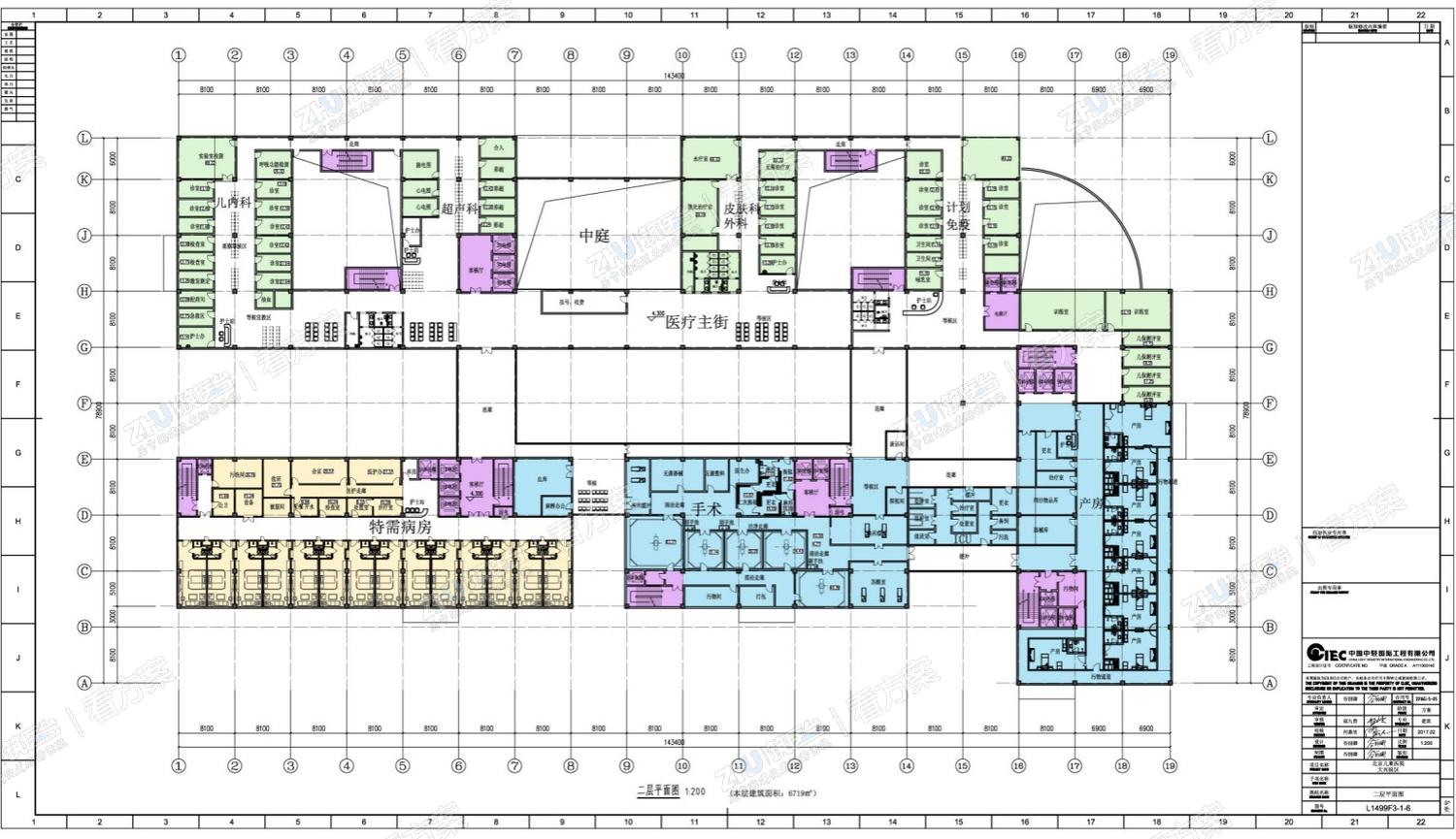 医院二层平面图
