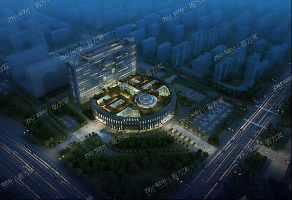 医院夜景鸟瞰图
