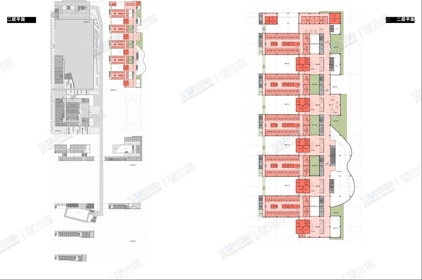医院门诊医技楼二层平面图