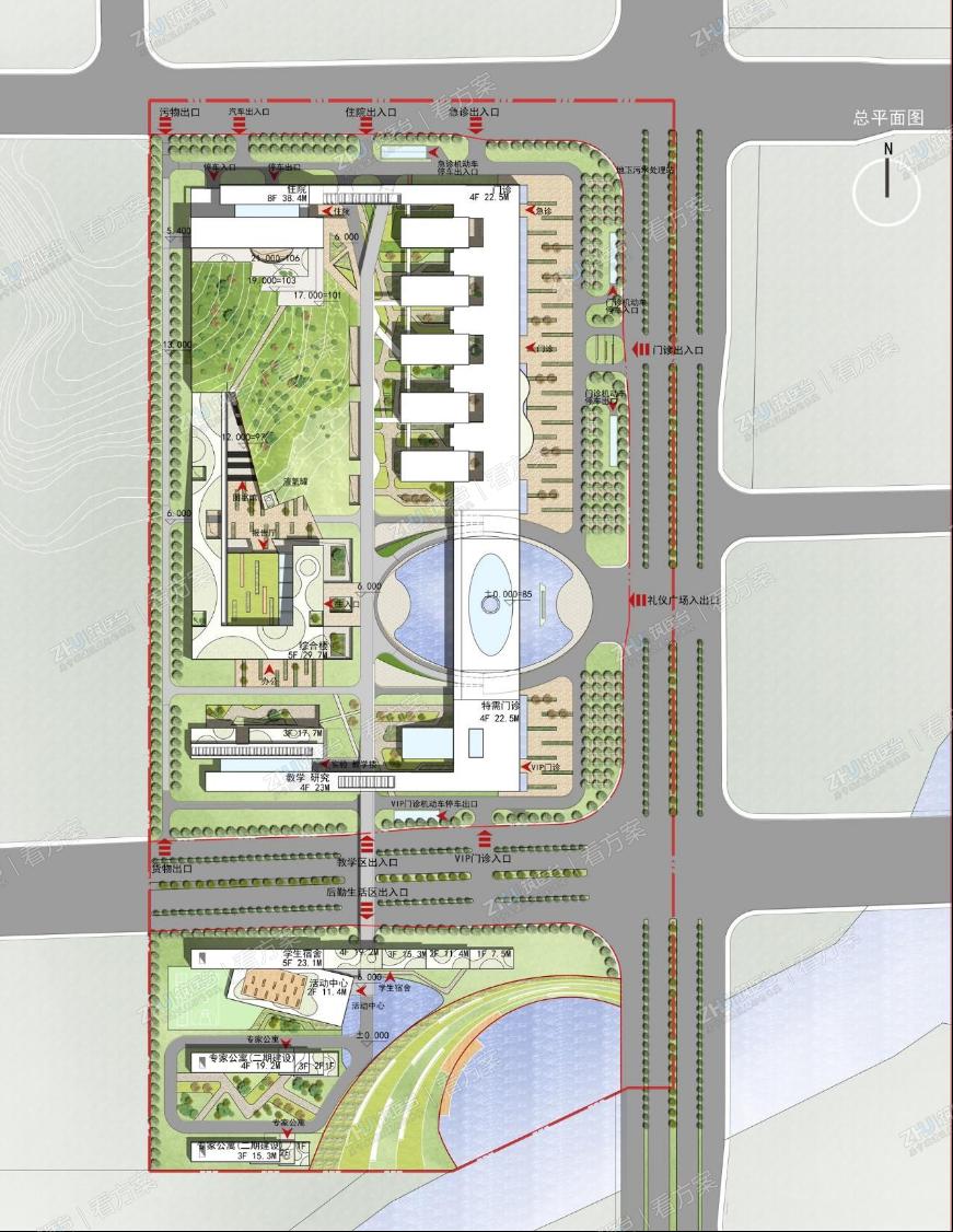 医院总体规划平面图
