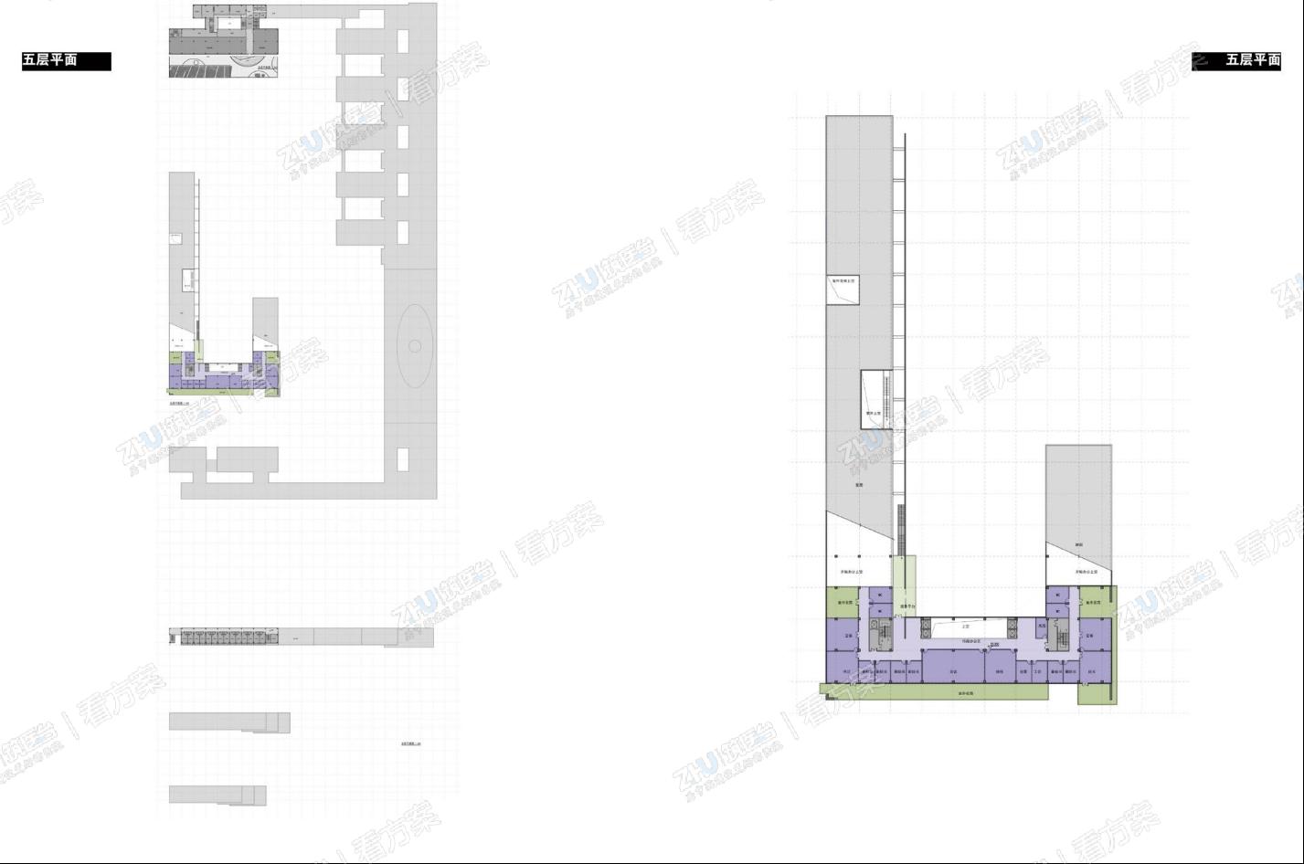 医院综合楼五层平面图