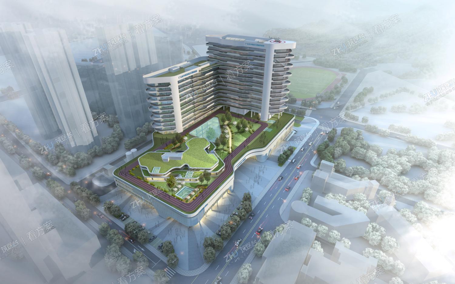 医院鸟瞰效果图
