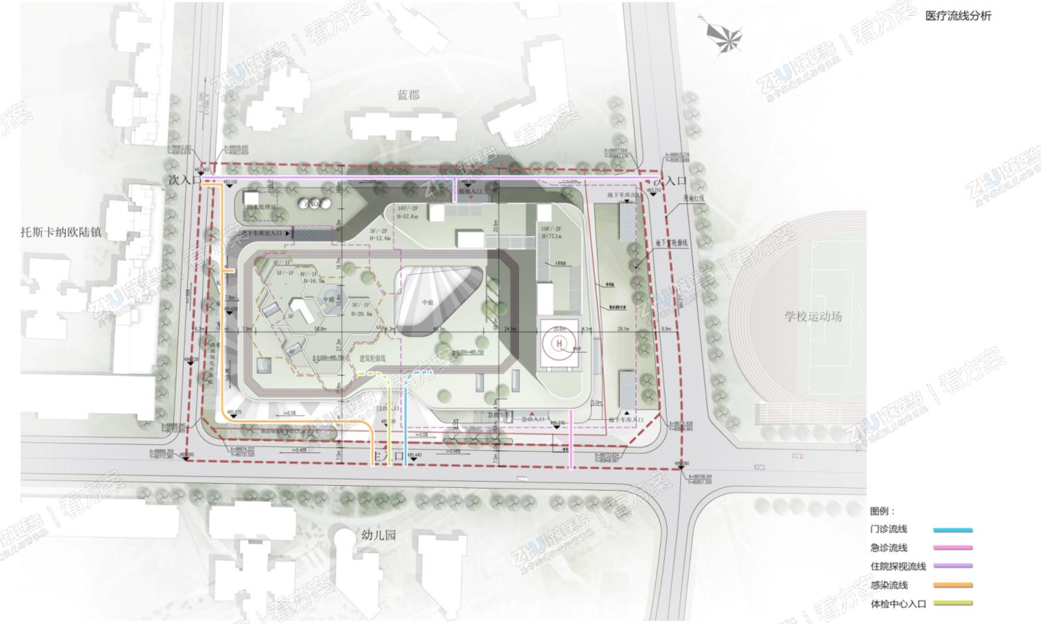 医院医疗流线分析图