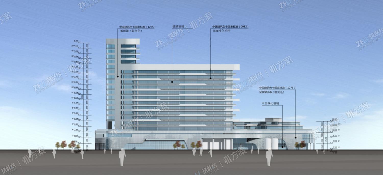 医院建筑东北立面图
