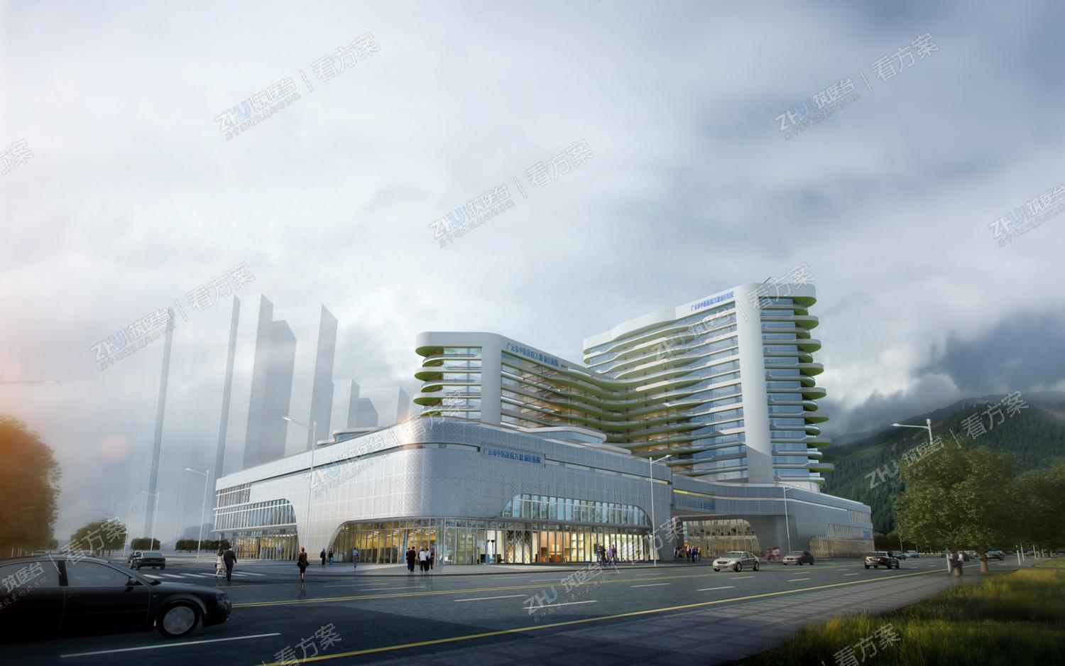 医院日景透视图
