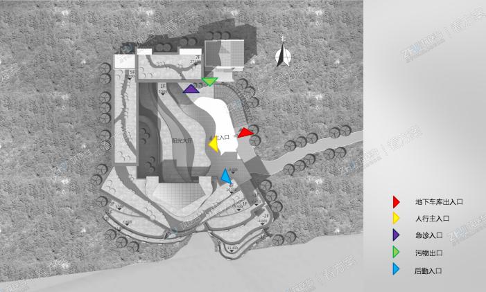 医院出入口分析图
