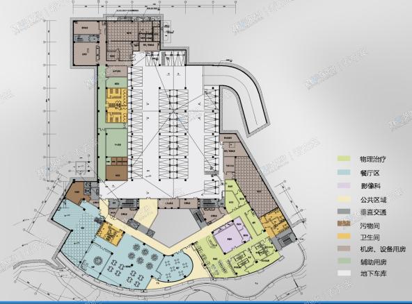 医院地下一层平面图
