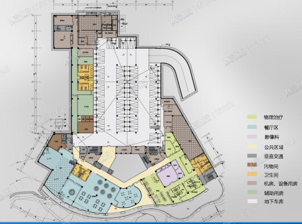 医院地下一层平面图

